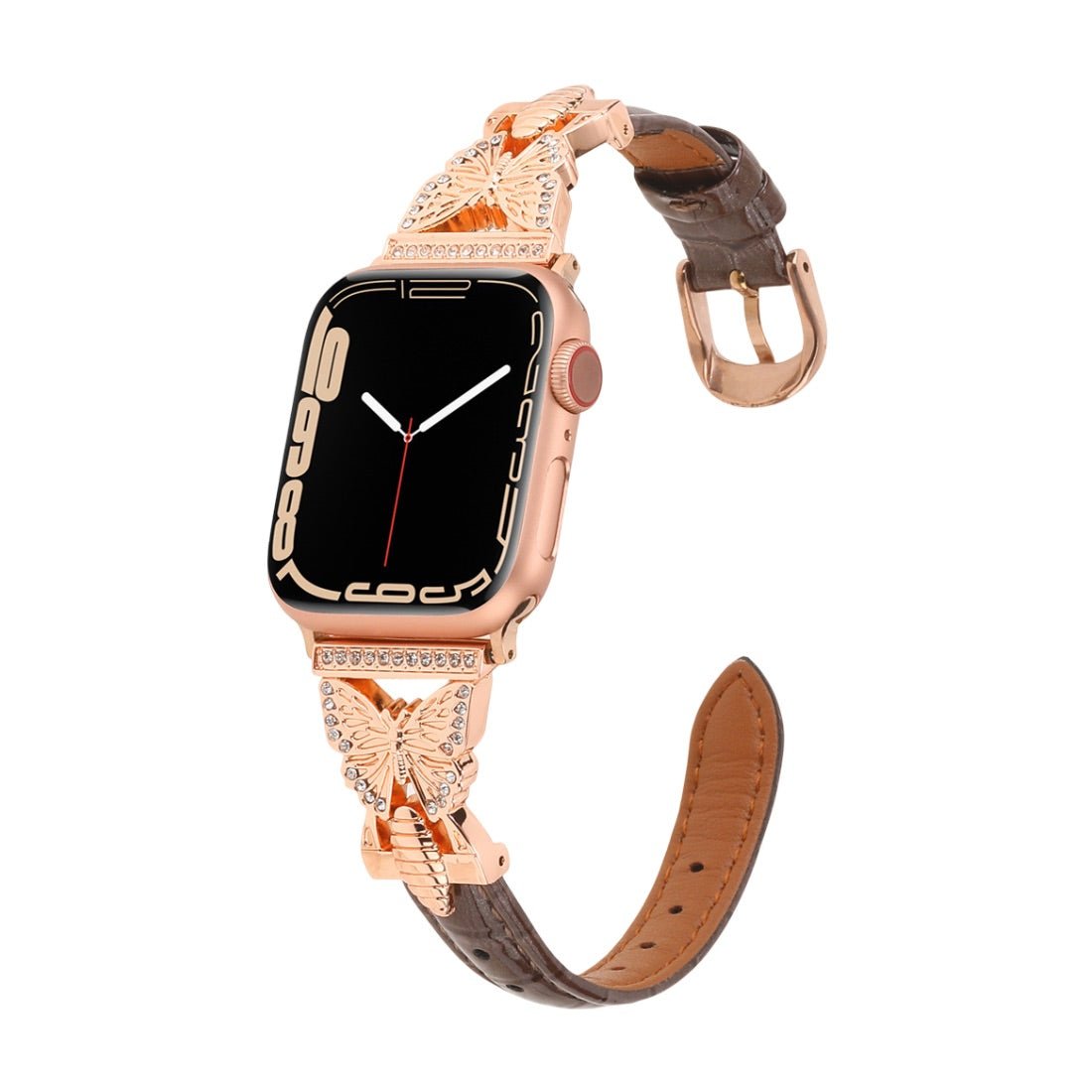 Apple Watch Bracelet, butterfly design with rhinestone accents, for women, Djibi model