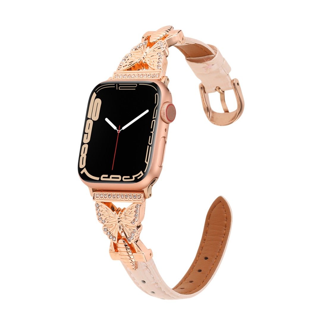 Apple Watch Bracelet, butterfly design with rhinestone accents, for women, Djibi model