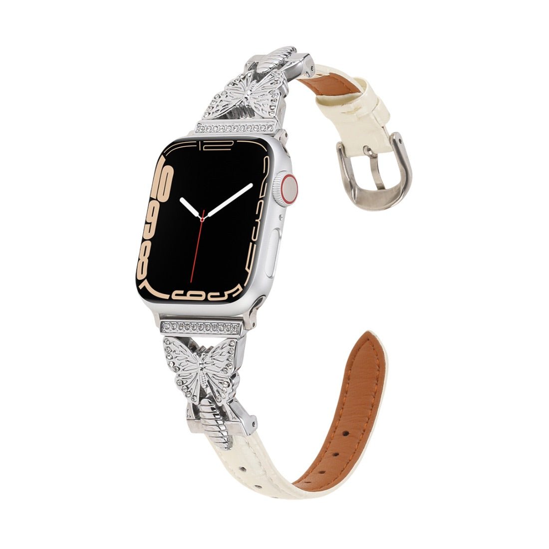Apple Watch Bracelet, butterfly design with rhinestone accents, for women, Djibi model