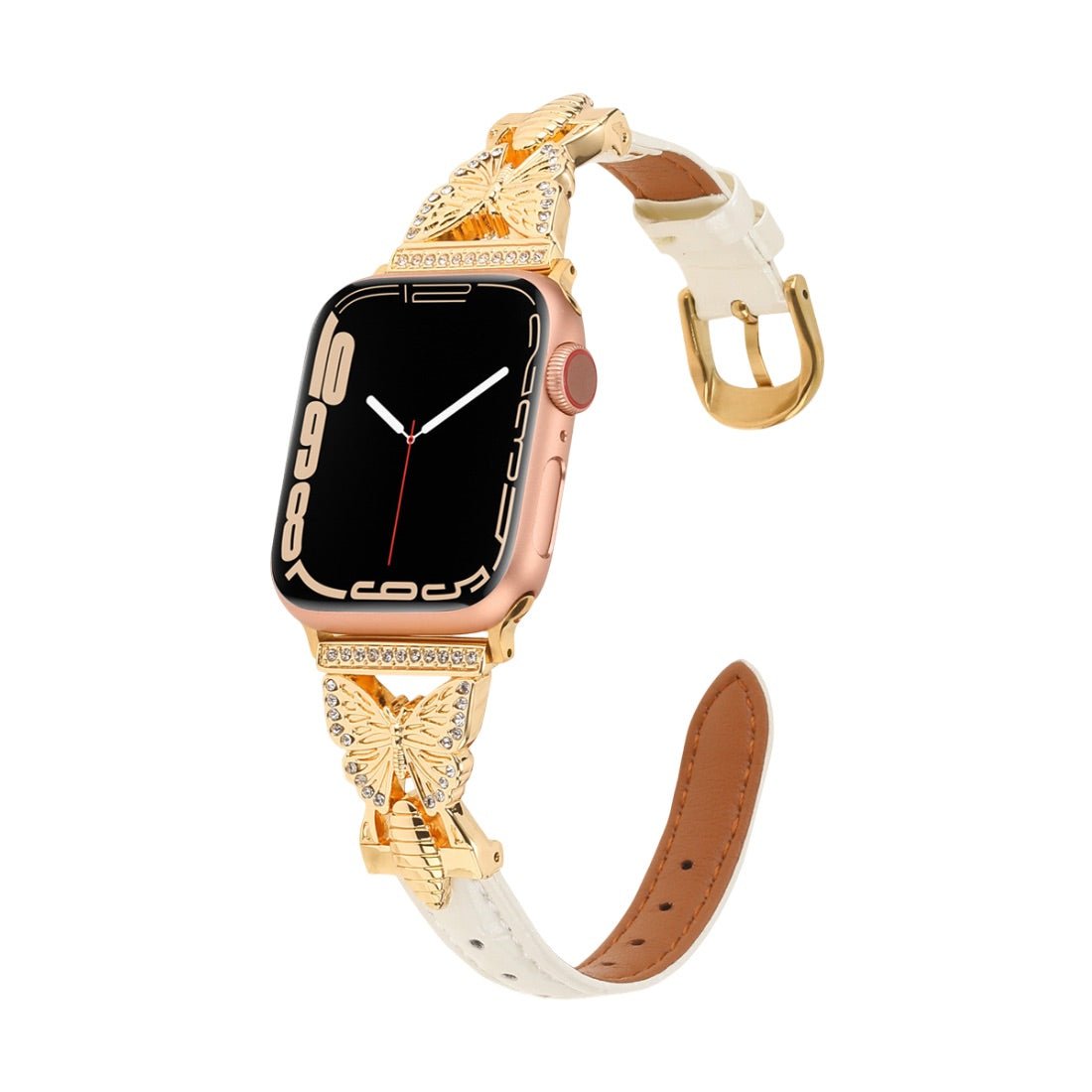 Apple Watch Bracelet, butterfly design with rhinestone accents, for women, Djibi model
