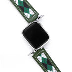 Apple Watch Bracelet, argyle diamond pattern, canvas and leather finish, for women, Marni model