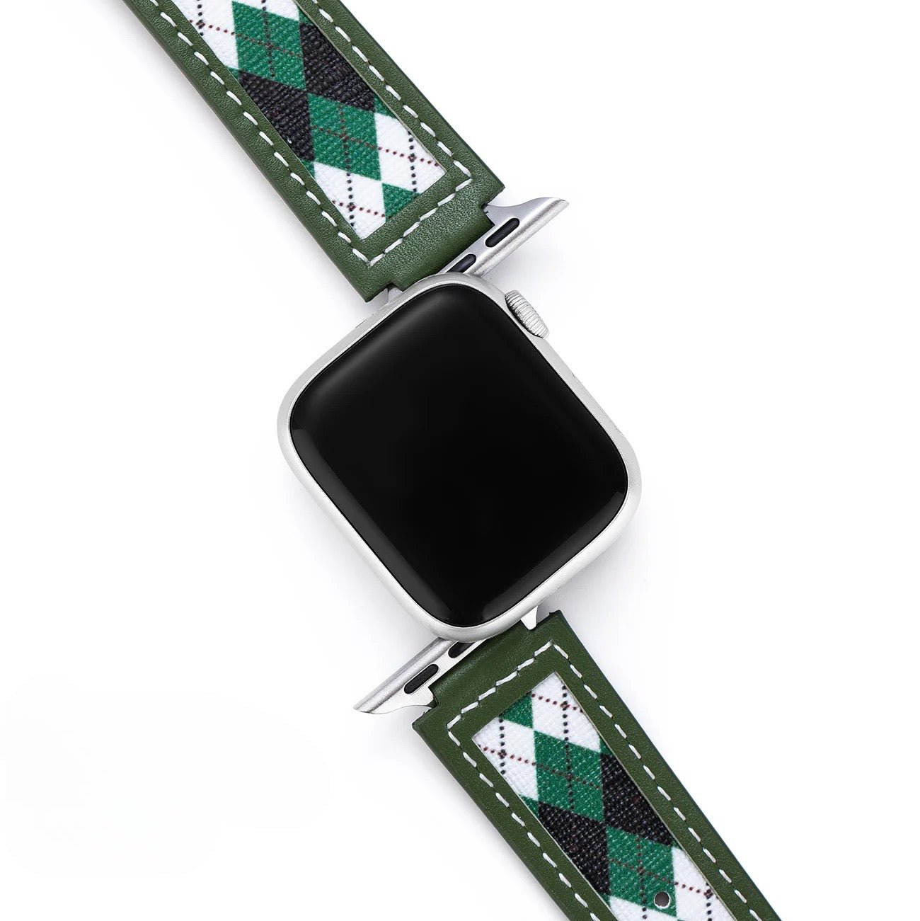 Apple Watch Bracelet, argyle diamond pattern, canvas and leather finish, for women, Marni model