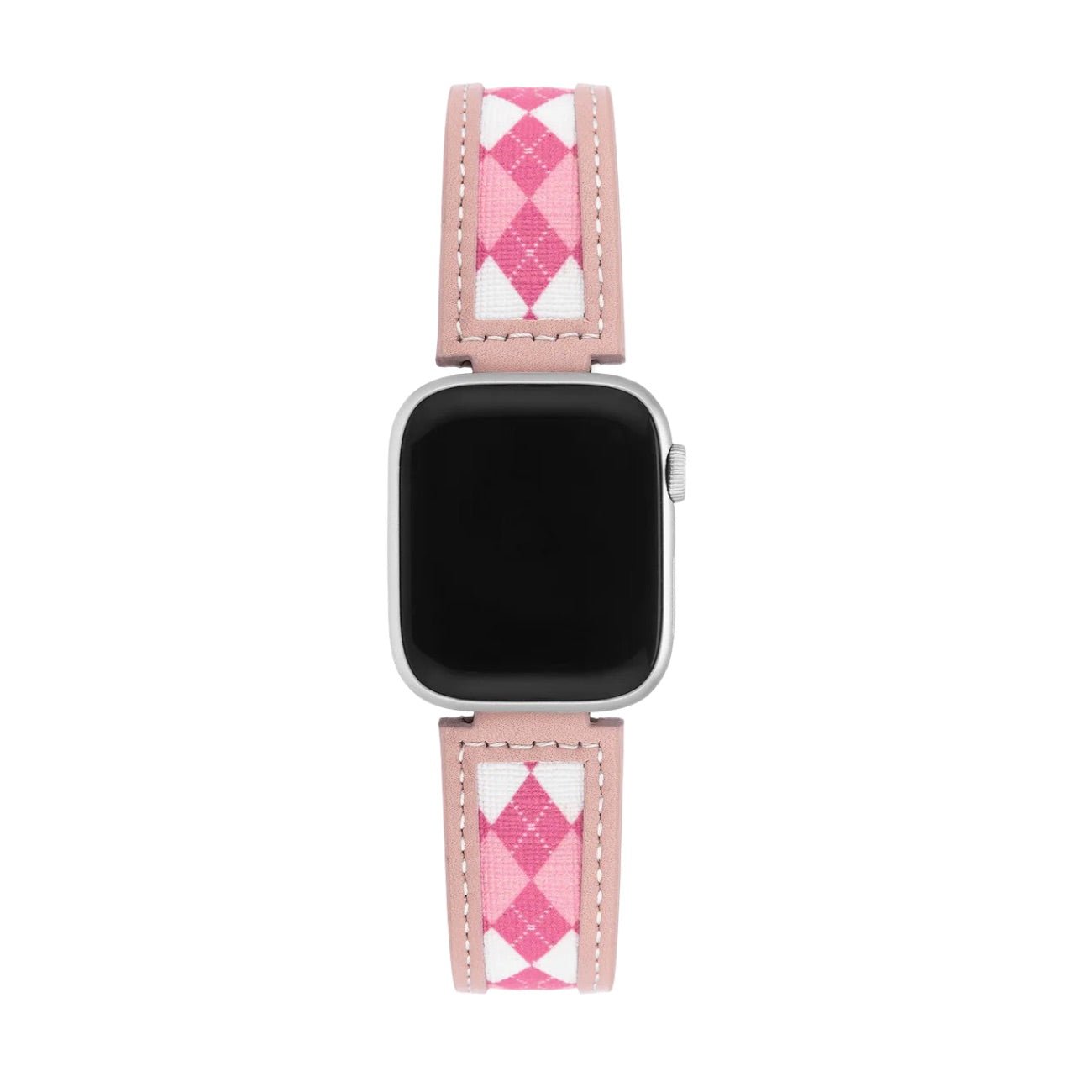Apple Watch Bracelet, argyle diamond pattern, canvas and leather finish, for women, Marni model