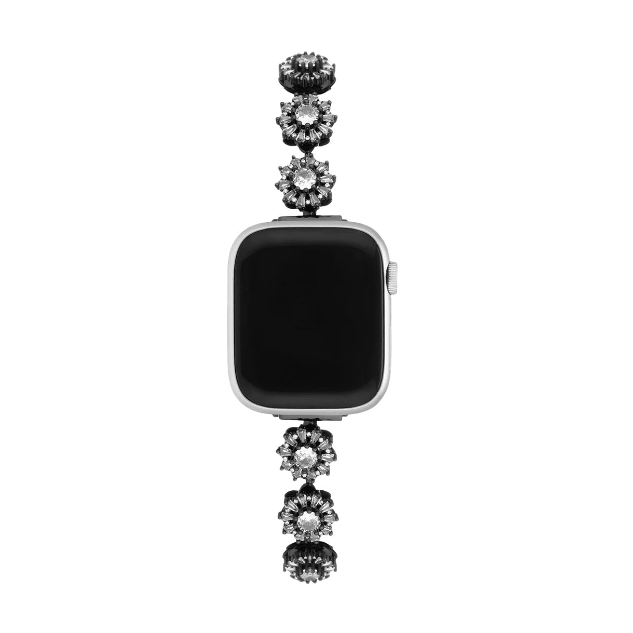 Apple Watch Bracelet, clover motif set with zircons, for women, Lotia model