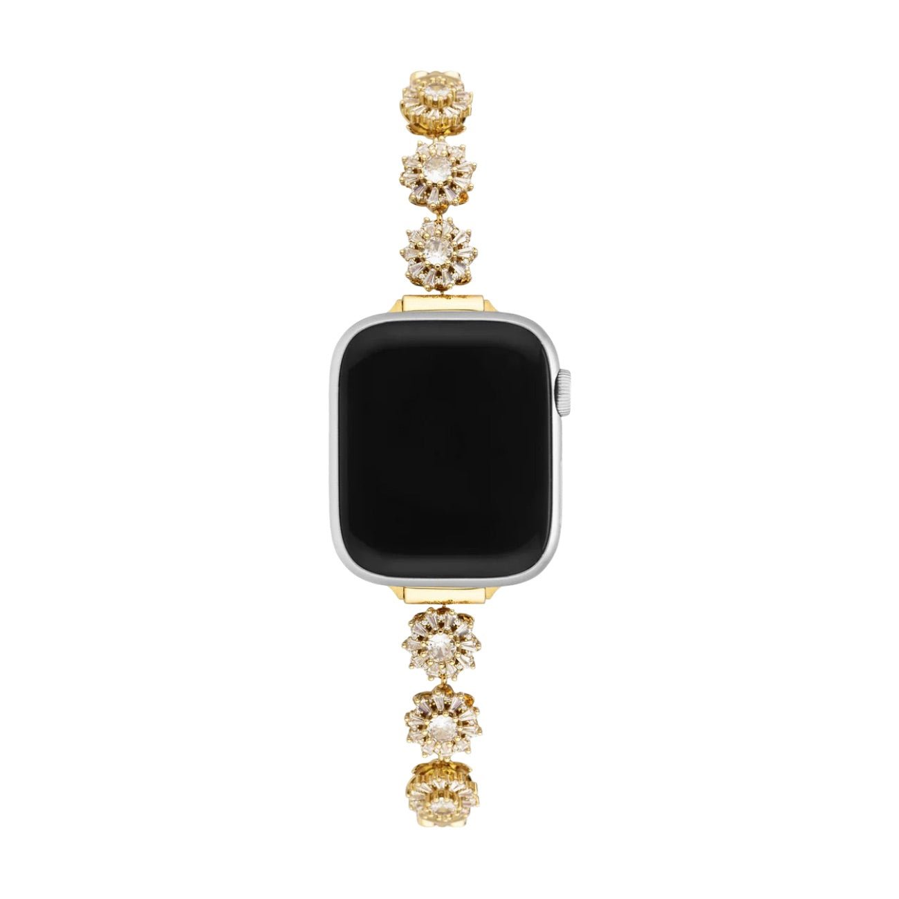 Apple Watch Bracelet, clover motif set with zircons, for women, Lotia model