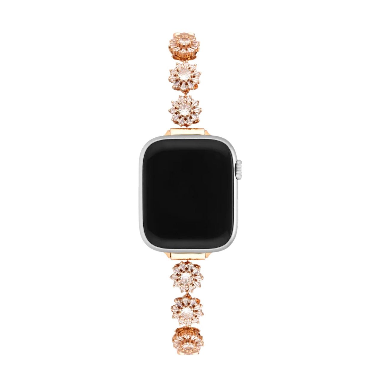 Apple Watch Bracelet, clover motif set with zircons, for women, Lotia model