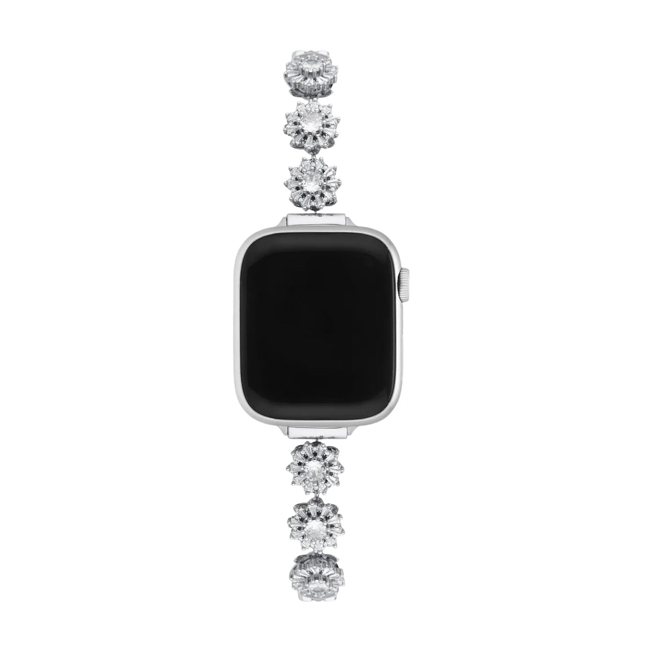 Apple Watch Bracelet, clover motif set with zircons, for women, Lotia model
