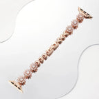 Apple Watch Bracelet, clover motif set with zircons, for women, Lotia model