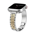 Apple Watch Bracelet for Women, Hexagonal Mesh in Metal Alloy, Shiny Details, Adjustable Clasp, Simia Model