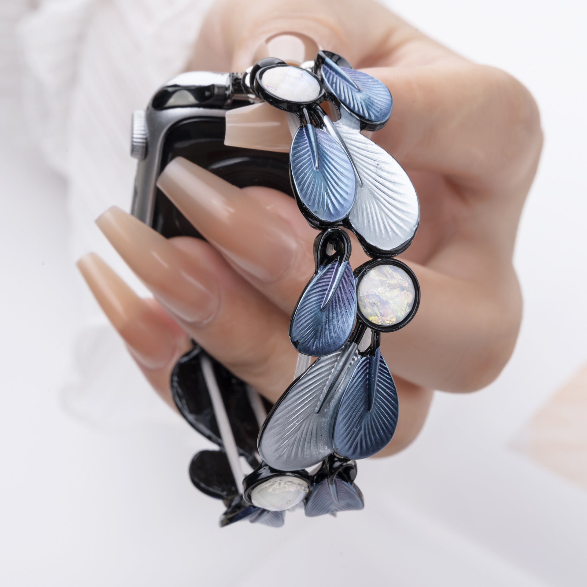 Apple Watch Bracelet, for women, harmonious feathers, Paonie model