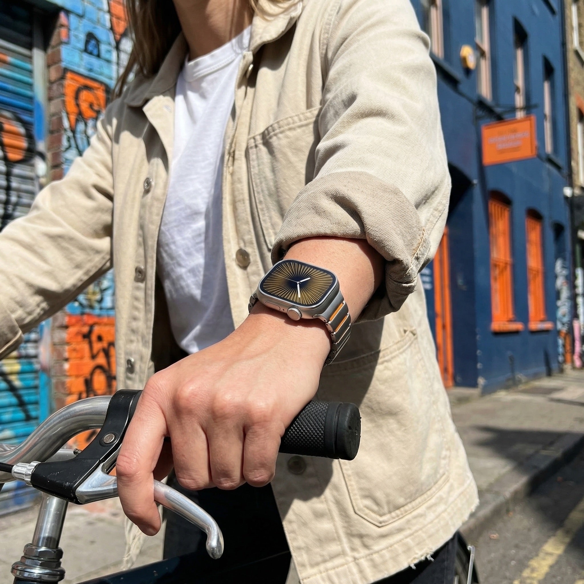 Premium Stainless Steel and FKM Apple Watch Bracelet, for Apple Watch, flexible and durable design, Sigone model