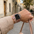 Apple Watch Multi-Strand Bracelet, Infinity Heart Charm and Stone, for Women, Felicidad Model