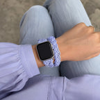 Apple Watch Double Tour Braided Elastic Bracelet, Ardillon Clasp, Abzine Model