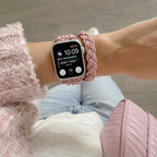 Apple Watch Double Tour Braided Elastic Bracelet, Ardillon Clasp, Abzine Model