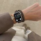 Apple Watch Double Tour Braided Elastic Bracelet, Ardillon Clasp, Abzine Model