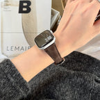 Genuine Leather Bracelet for Apple Watch, Smooth Finish, Pin Buckle, Mathilda Model