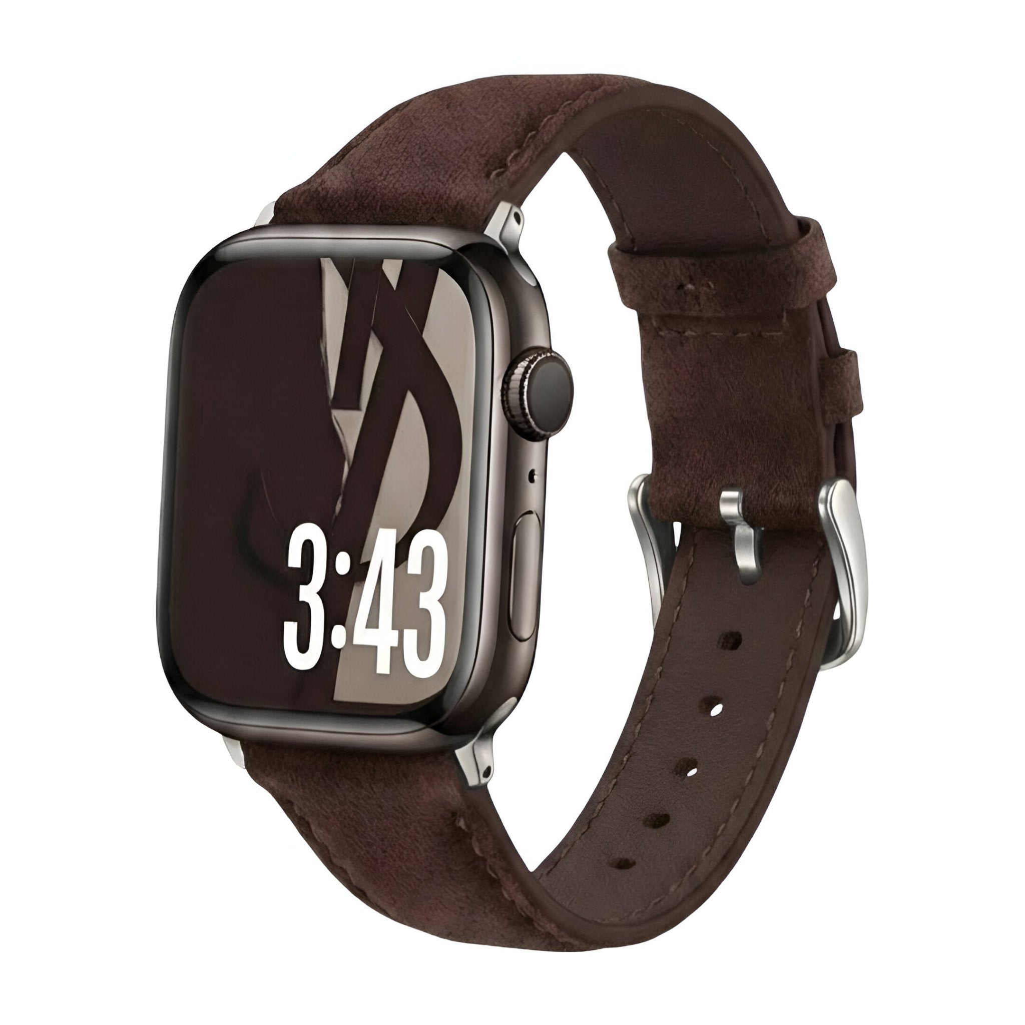 Genuine Leather Bracelet for Apple Watch, Smooth Finish, Pin Buckle, Mathilda Model
