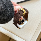 Genuine Leather Bracelet for Apple Watch, Smooth Finish, Pin Buckle, Mathilda Model