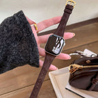 Genuine Leather Bracelet for Apple Watch, Smooth Finish, Pin Buckle, Mathilda Model