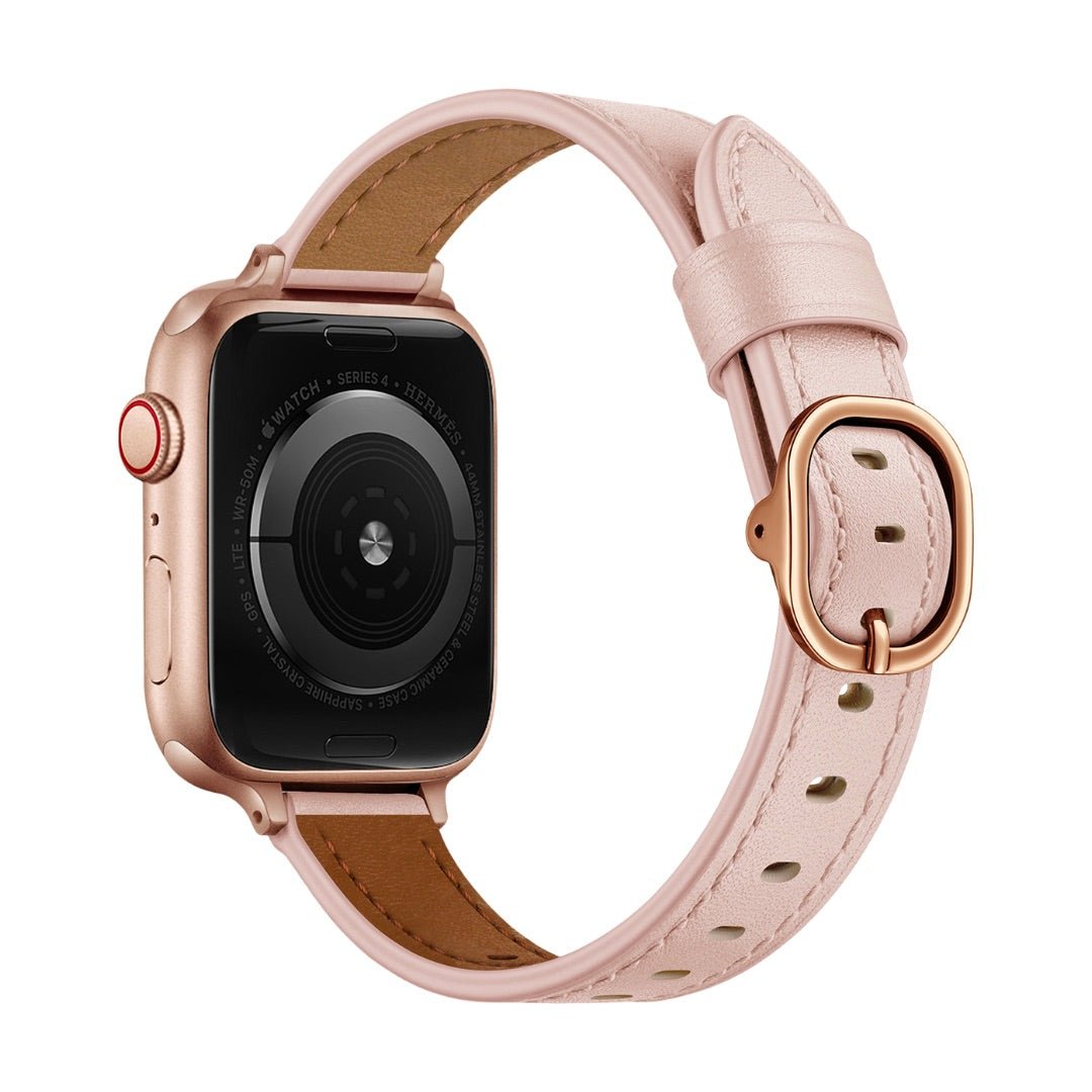 Bracelet for Apple Watch, oval buckle, silver, black or rose gold finish, Yrana model