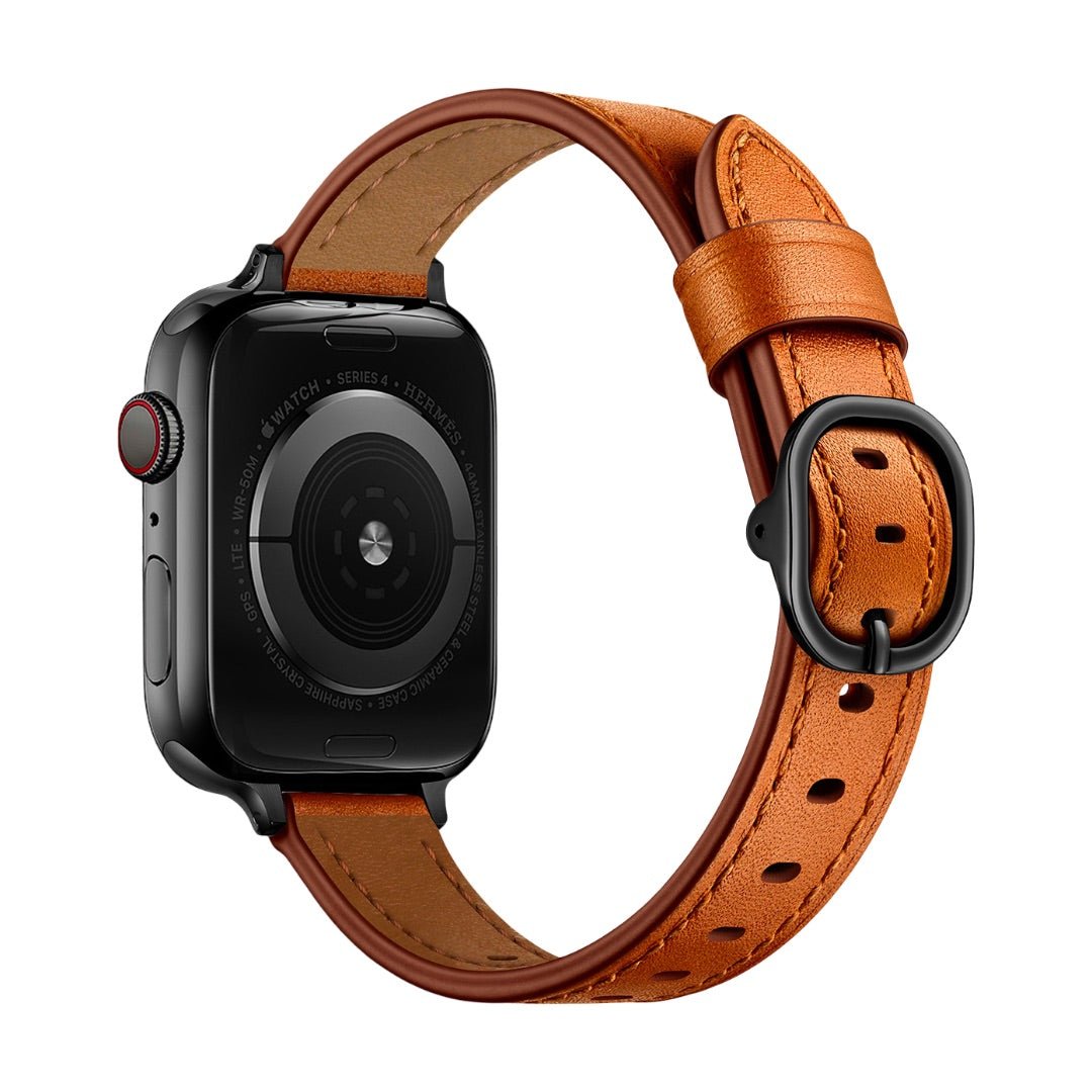 Bracelet for Apple Watch, oval buckle, silver, black or rose gold finish, Yrana model