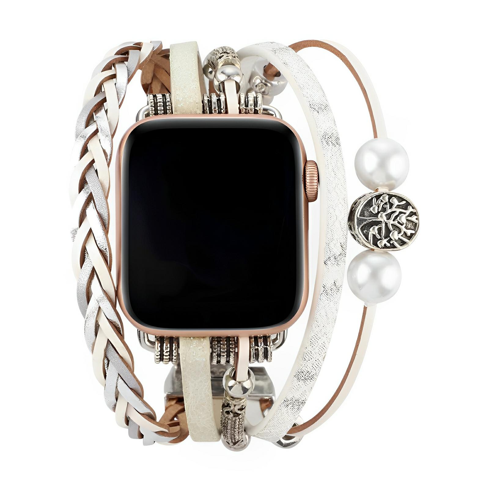 Apple Watch Multi-Strand Braided Bracelet, Tree of Life Charm, for Women, Ténecia Model