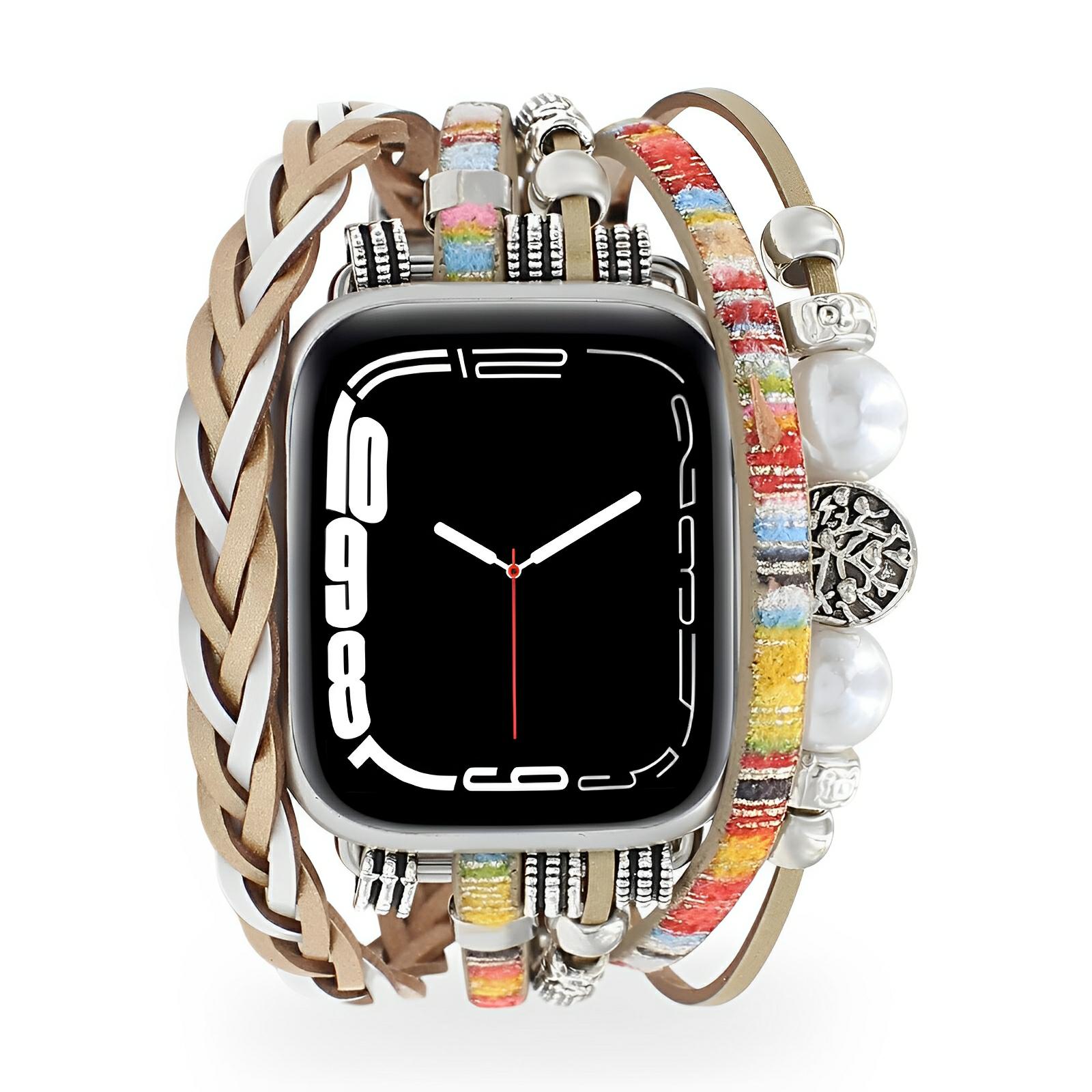 Apple Watch Multi-Strand Braided Bracelet, Tree of Life Charm, for Women, Ténecia Model