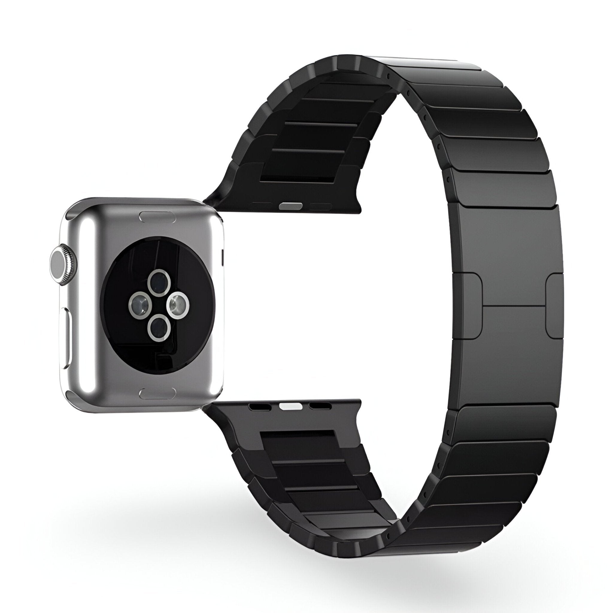 Apple Watch Bracelet in Stainless Steel, Adjustable Links, Butterfly Clasp, Juno Model