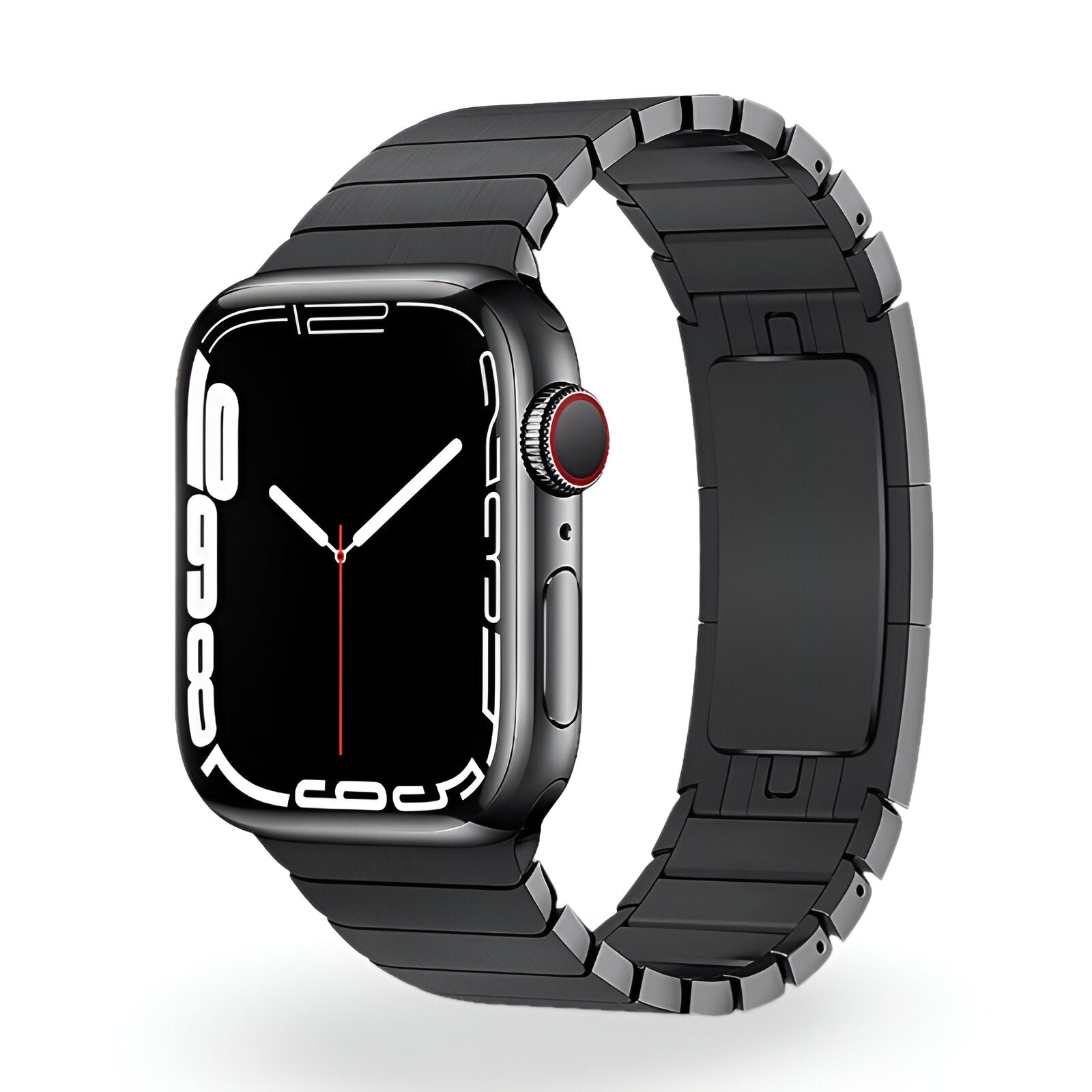 Apple Watch Bracelet in Stainless Steel, Adjustable Links, Butterfly Clasp, Juno Model