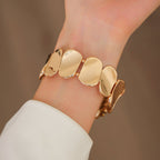 Apple Watch Bracelet, polished pebble links, rhinestone connectors, for women, Lidia model