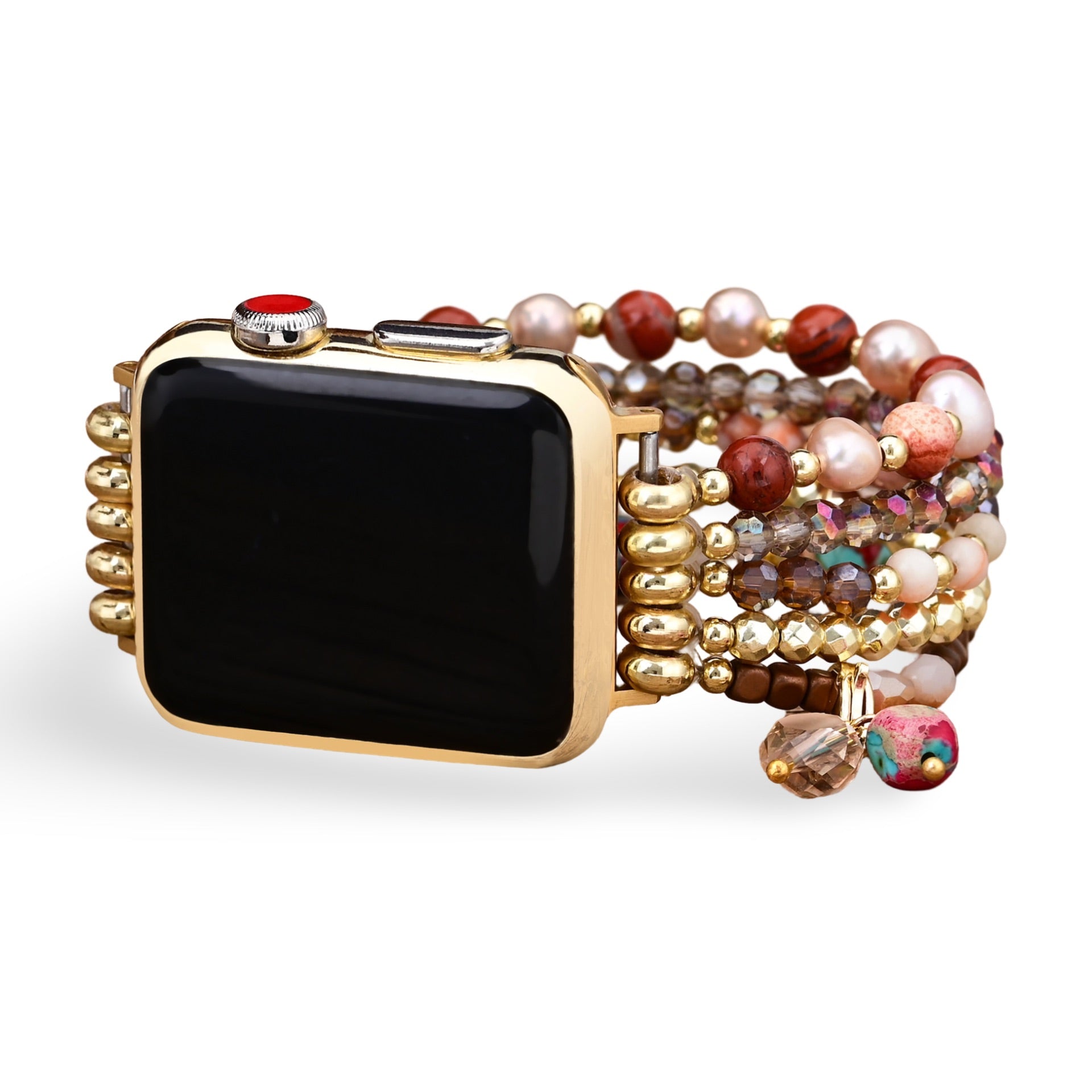 Apple Watch Multi-Strand Bracelet, Natural Beads and Stones, for Women, Elix Model