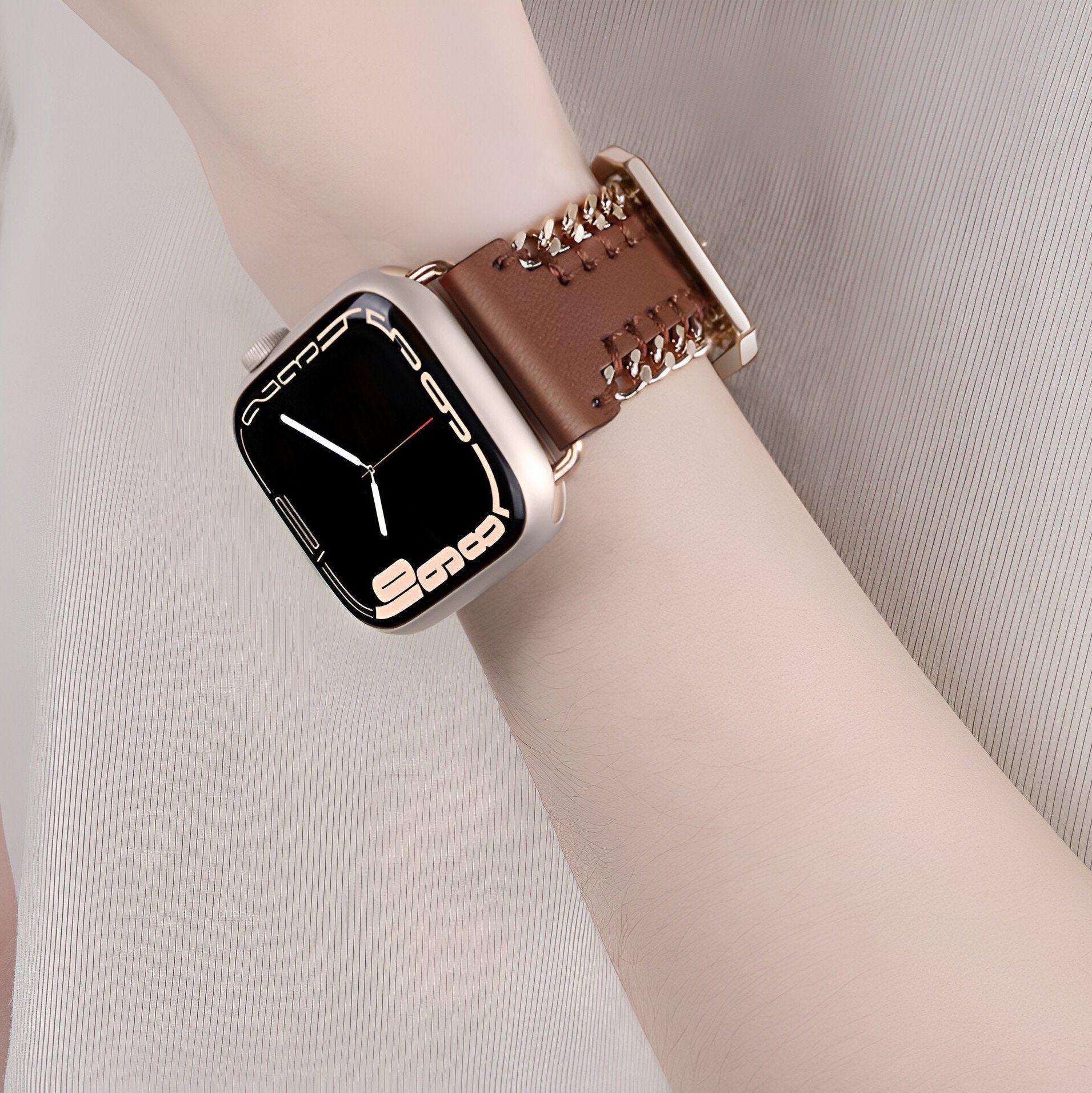 Apple Watch Bracelet, leather, chain, Zéyou model