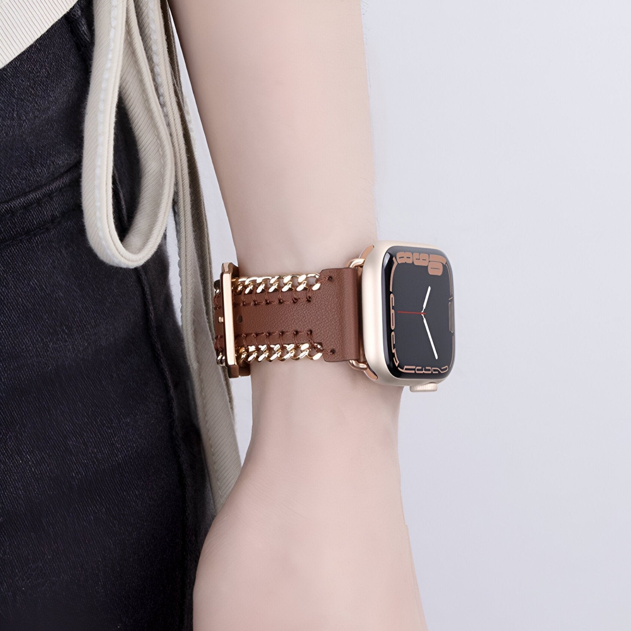 Apple Watch Bracelet, leather, chain, Zéyou model