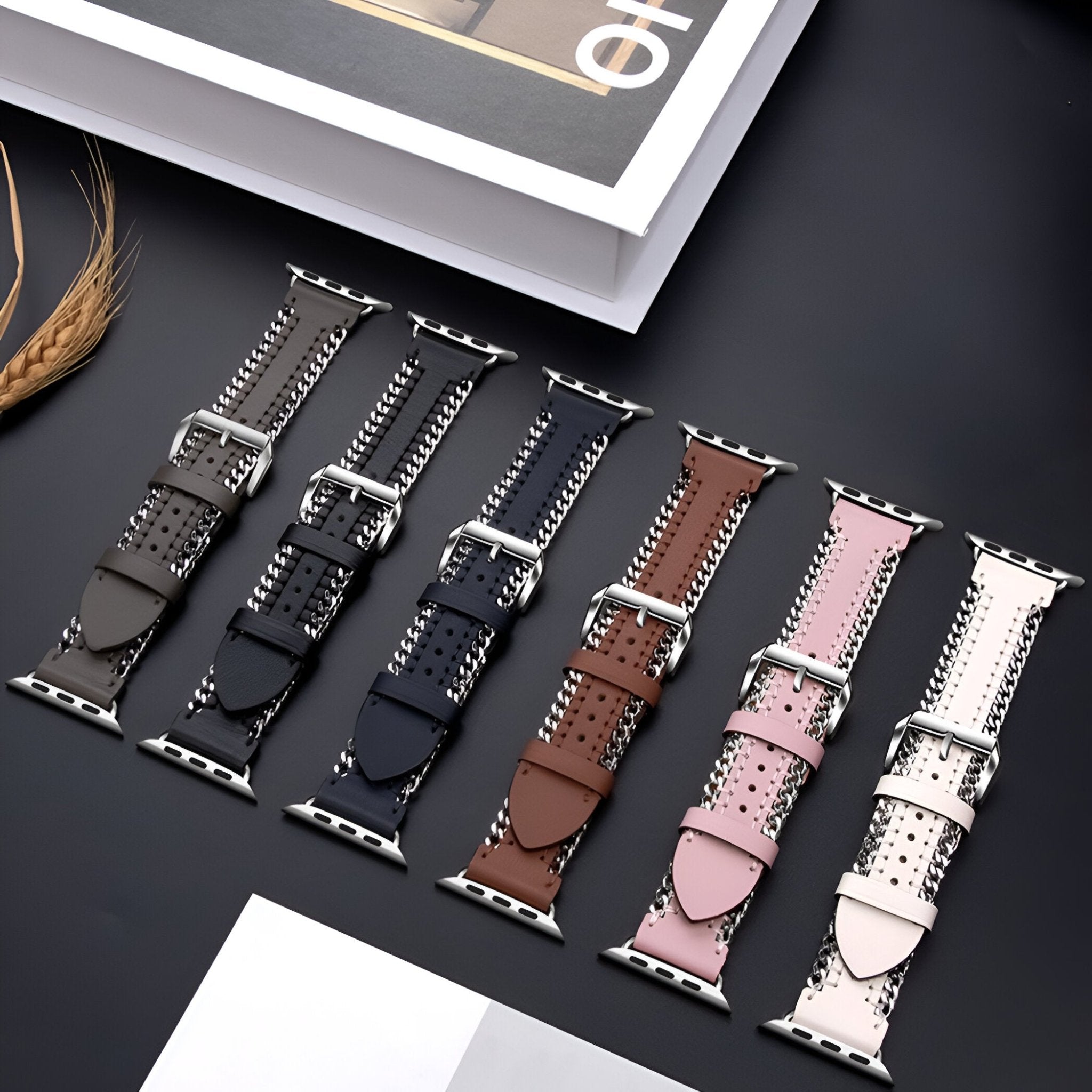 Apple Watch Bracelet, leather, chain, Zéyou model