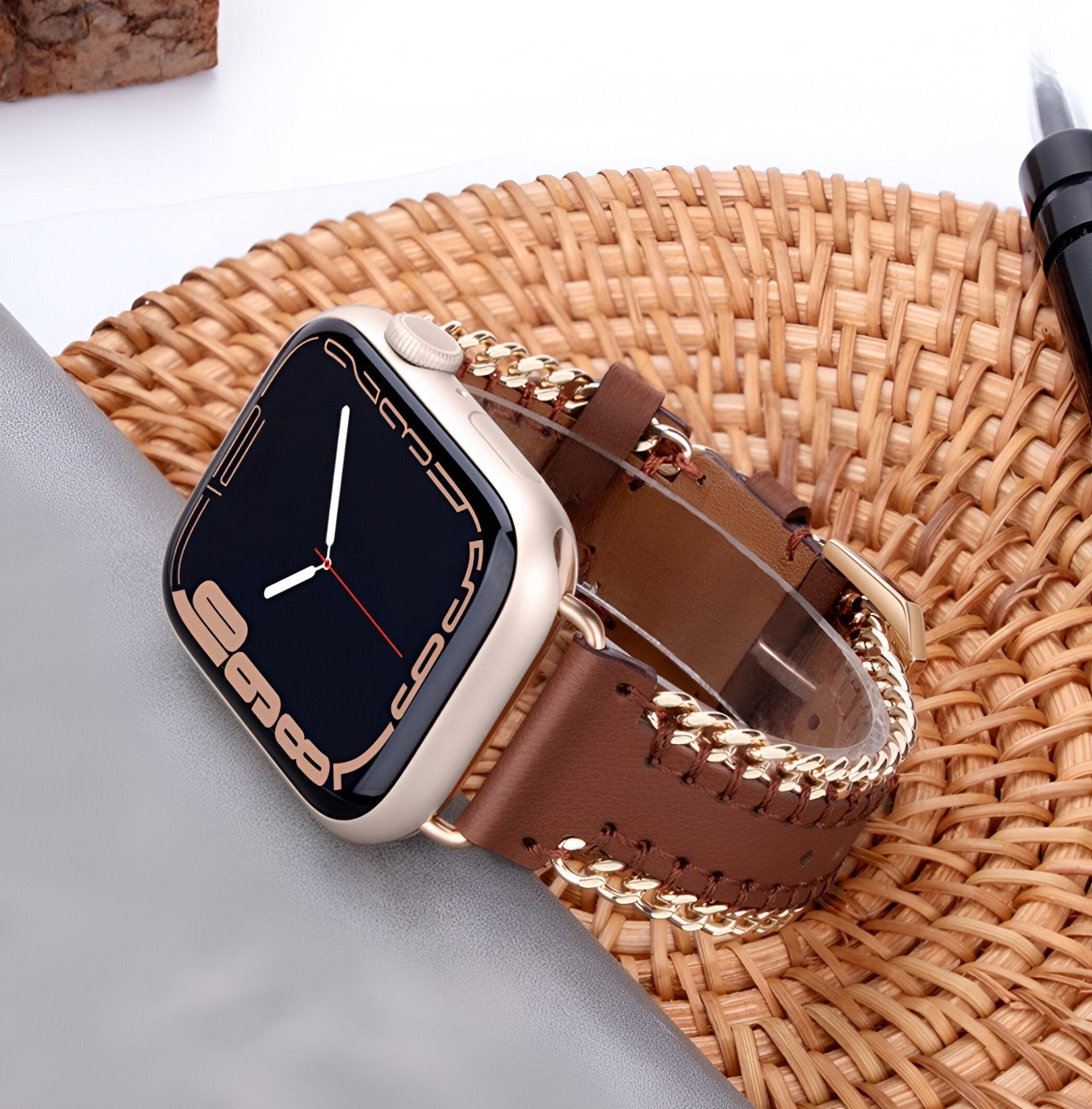 Apple Watch Bracelet, leather, chain, Zéyou model