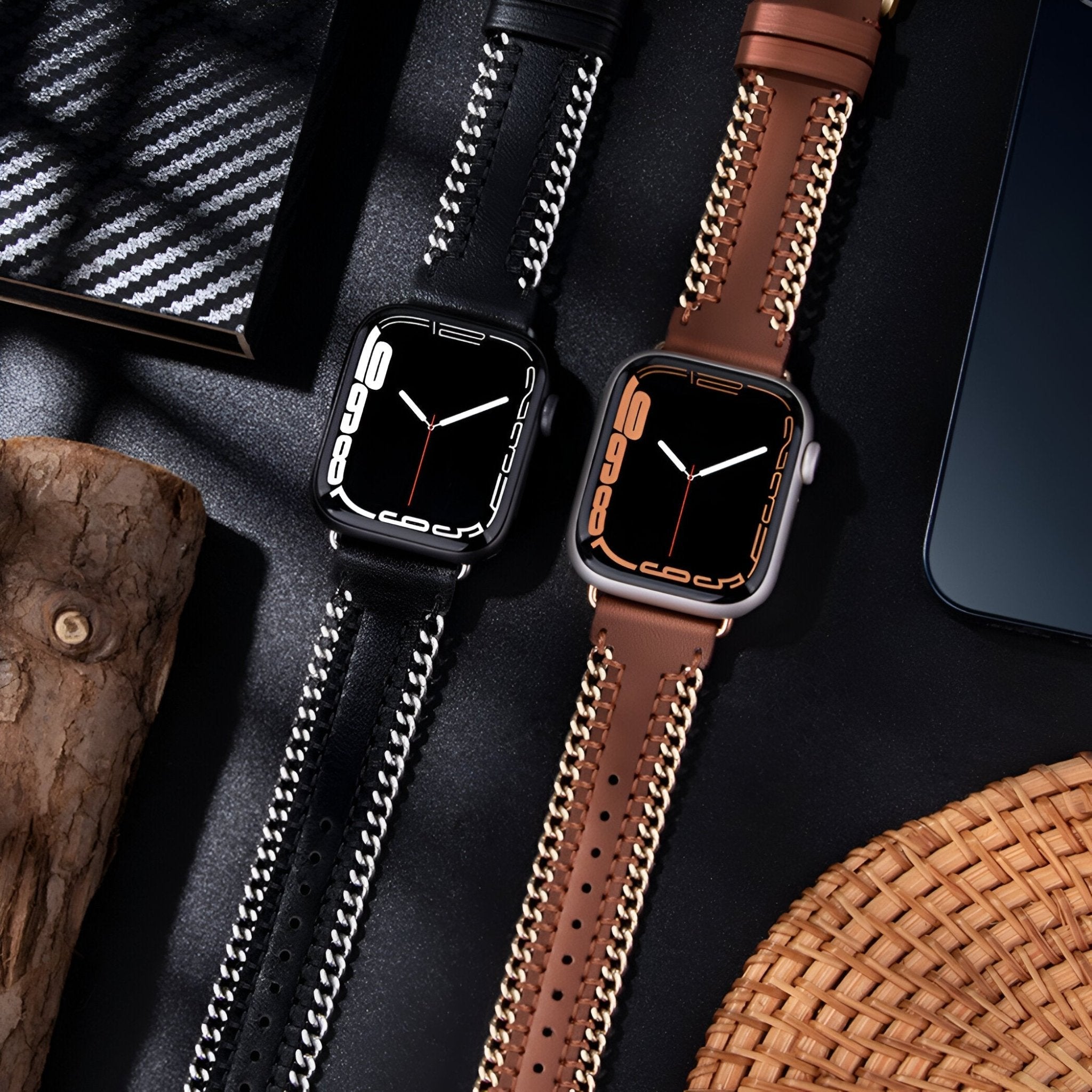 Apple Watch Bracelet, leather, chain, Zéyou model