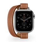 Apple Watch bracelet, leather, double wrap, for women, Ermione model