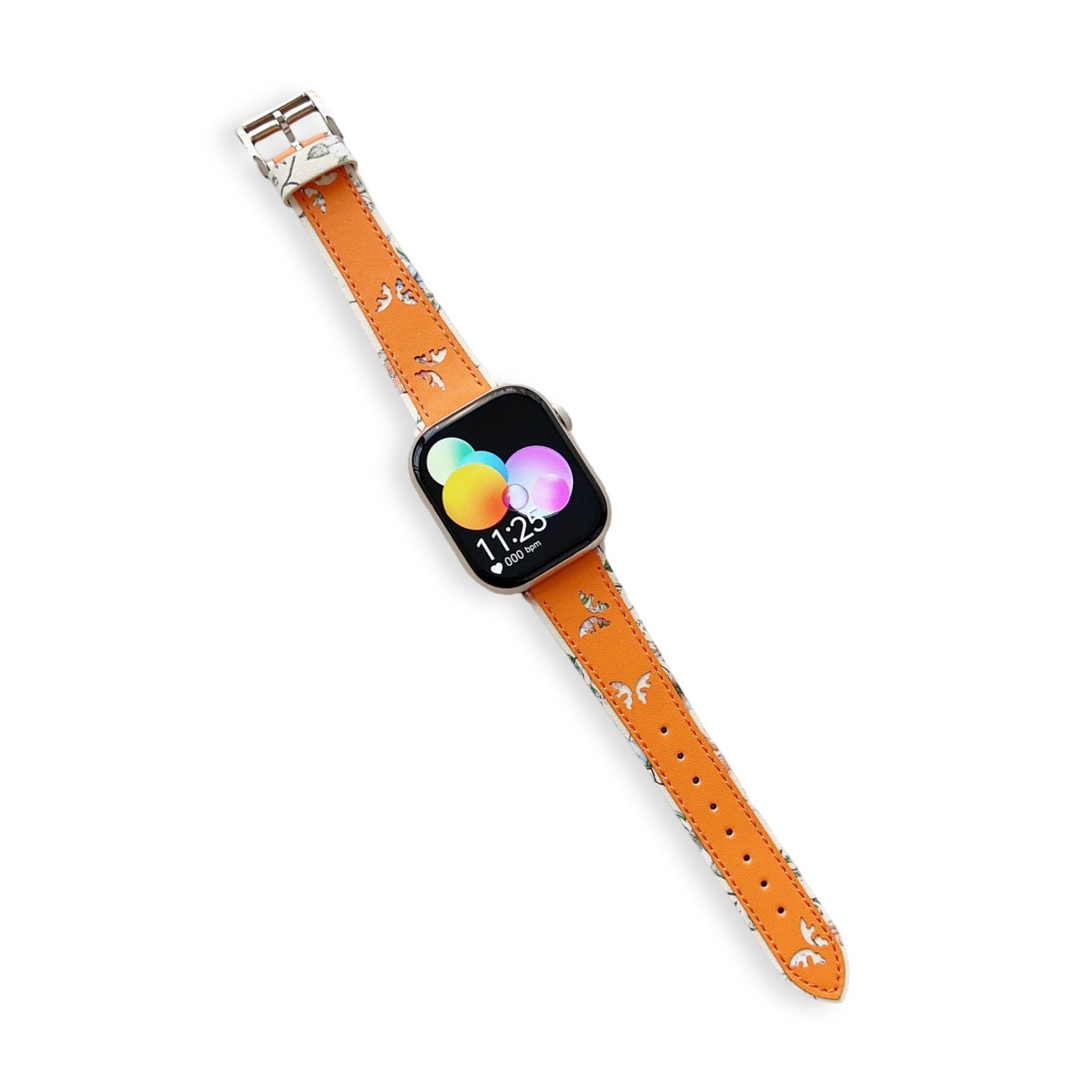 Apple Watch bracelet, butterfly pattern leather, for women, Irael model