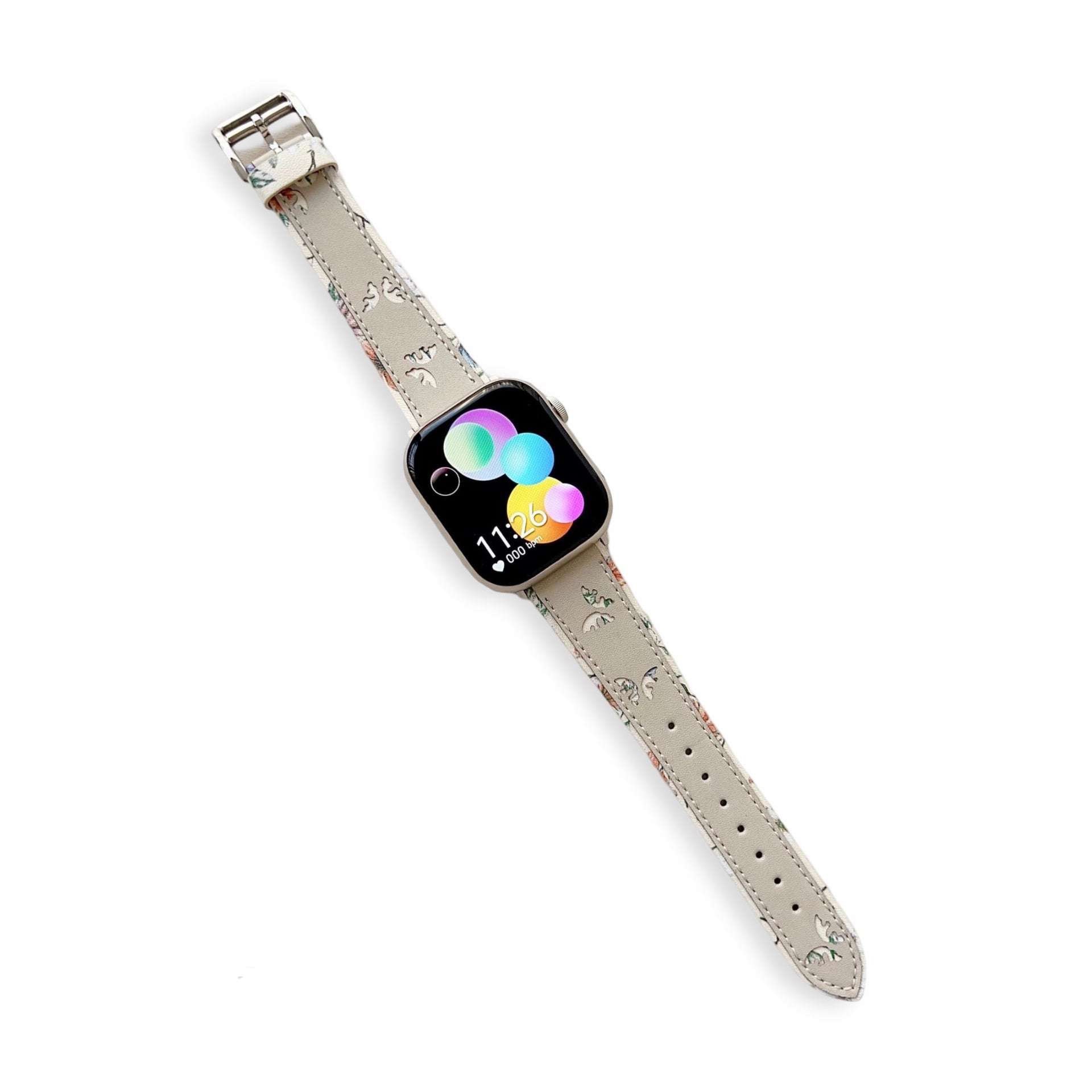 Apple Watch bracelet, butterfly pattern leather, for women, Irael model