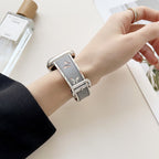 Apple Watch bracelet, butterfly pattern leather, for women, Irael model