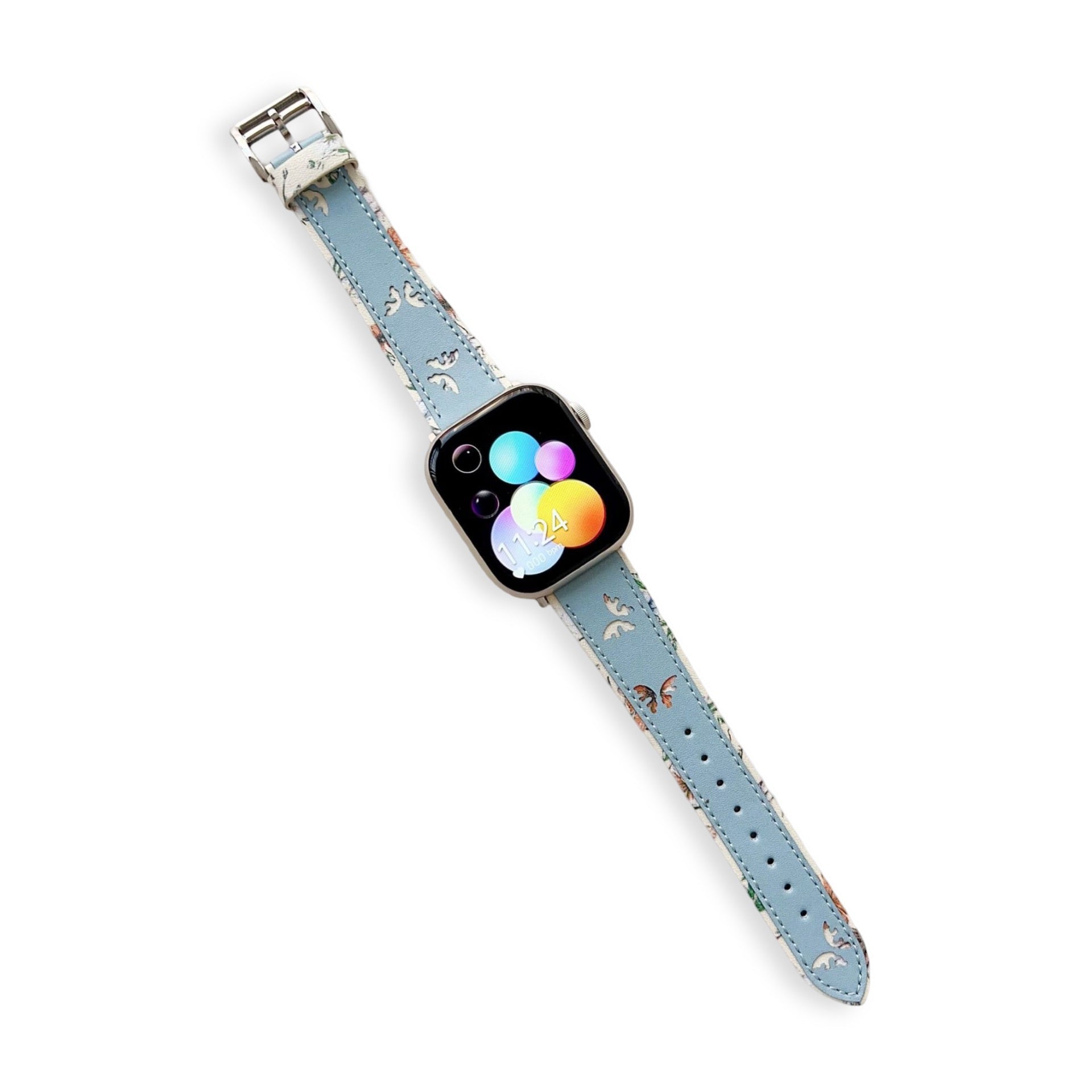 Apple Watch bracelet, butterfly pattern leather, for women, Irael model