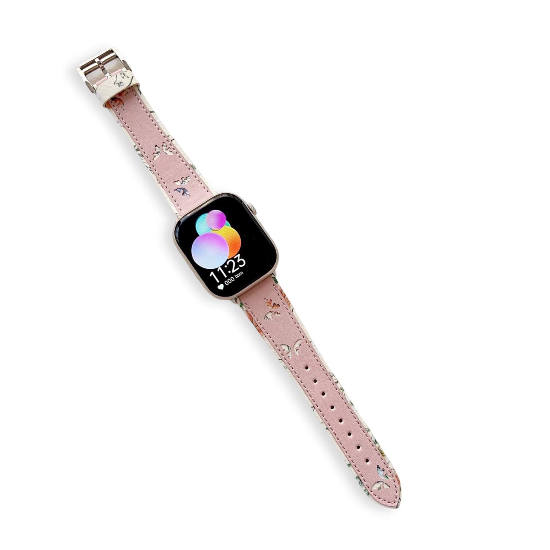 Apple Watch bracelet, butterfly pattern leather, for women, Irael model