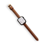 Apple Watch Bracelet, glossy lacquered finish, contrasting stitching, for women, Dexa model