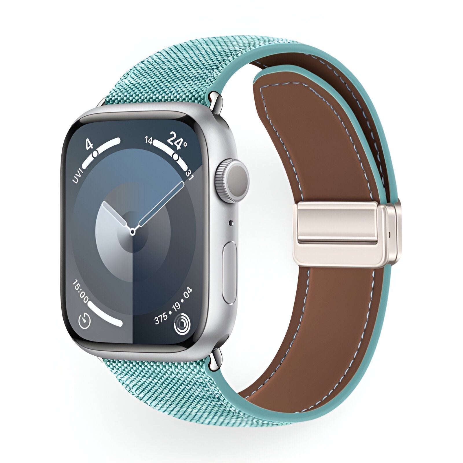 Aion Model Woven Denim Apple Watch Bracelet with Magnetic Clasp