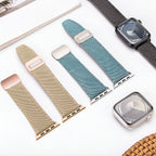 Aion Model Woven Denim Apple Watch Bracelet with Magnetic Clasp