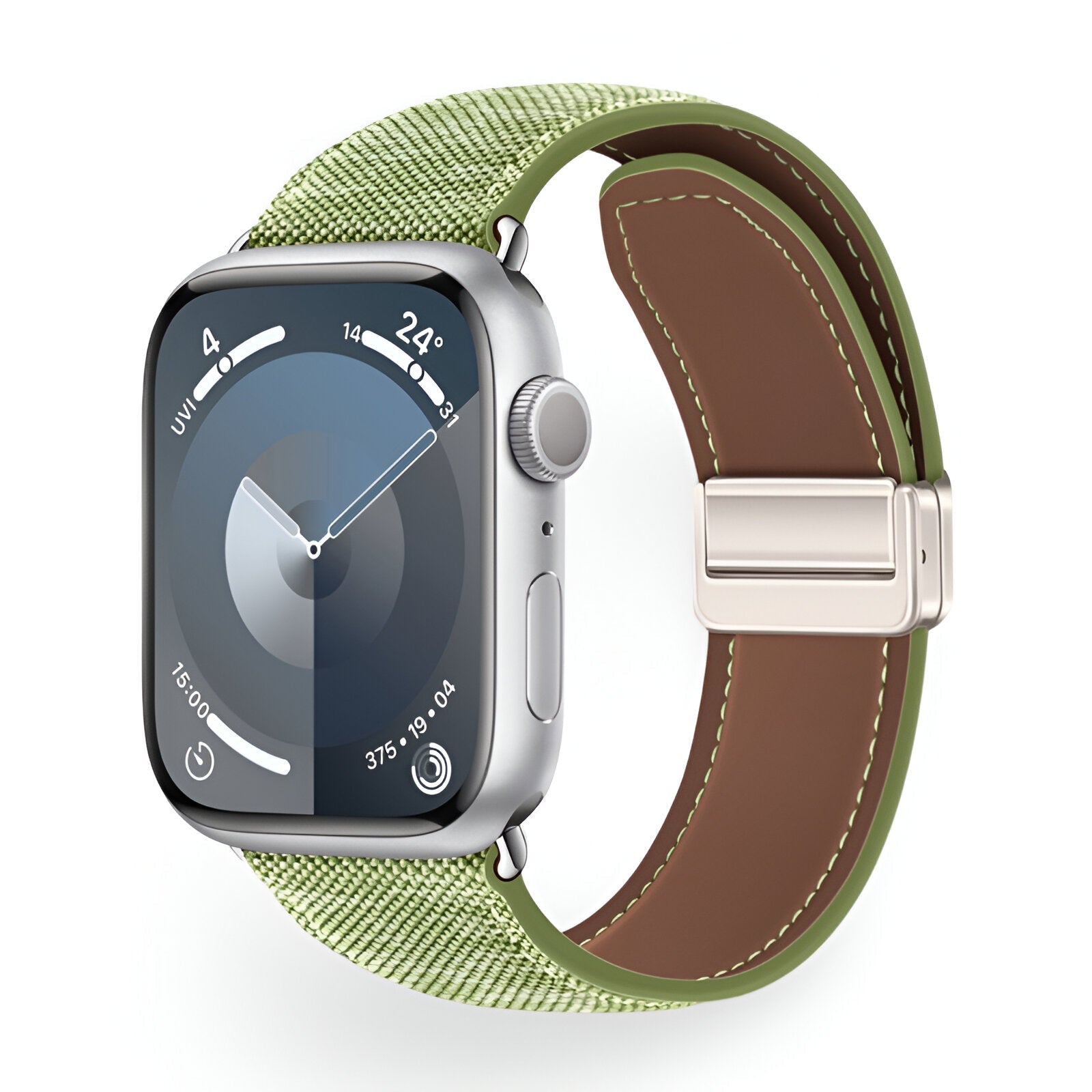 Aion Model Woven Denim Apple Watch Bracelet with Magnetic Clasp