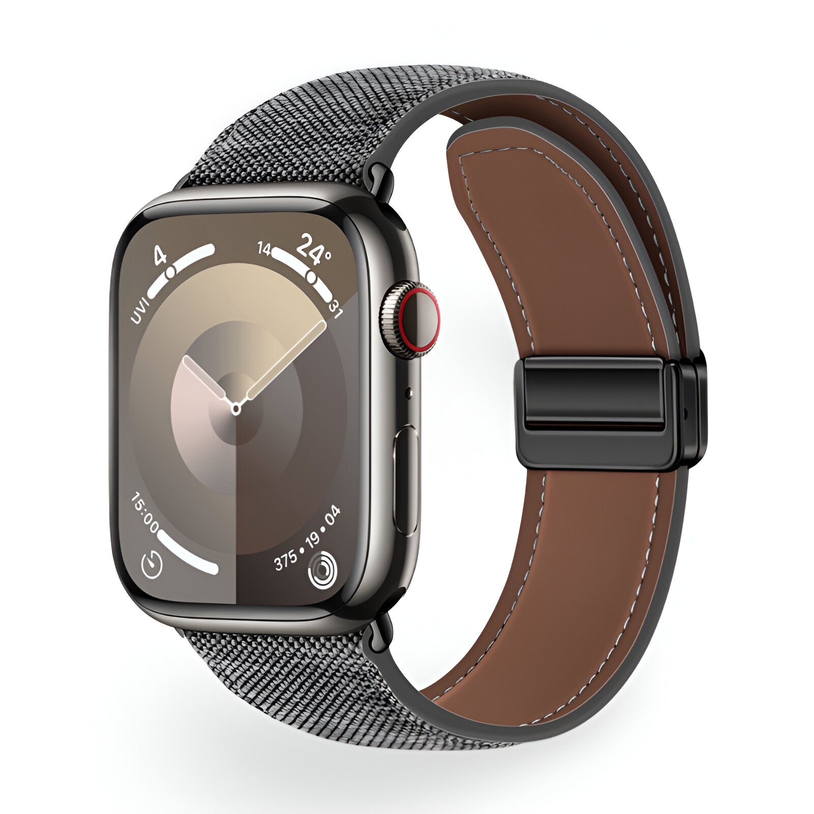 Aion Model Woven Denim Apple Watch Bracelet with Magnetic Clasp