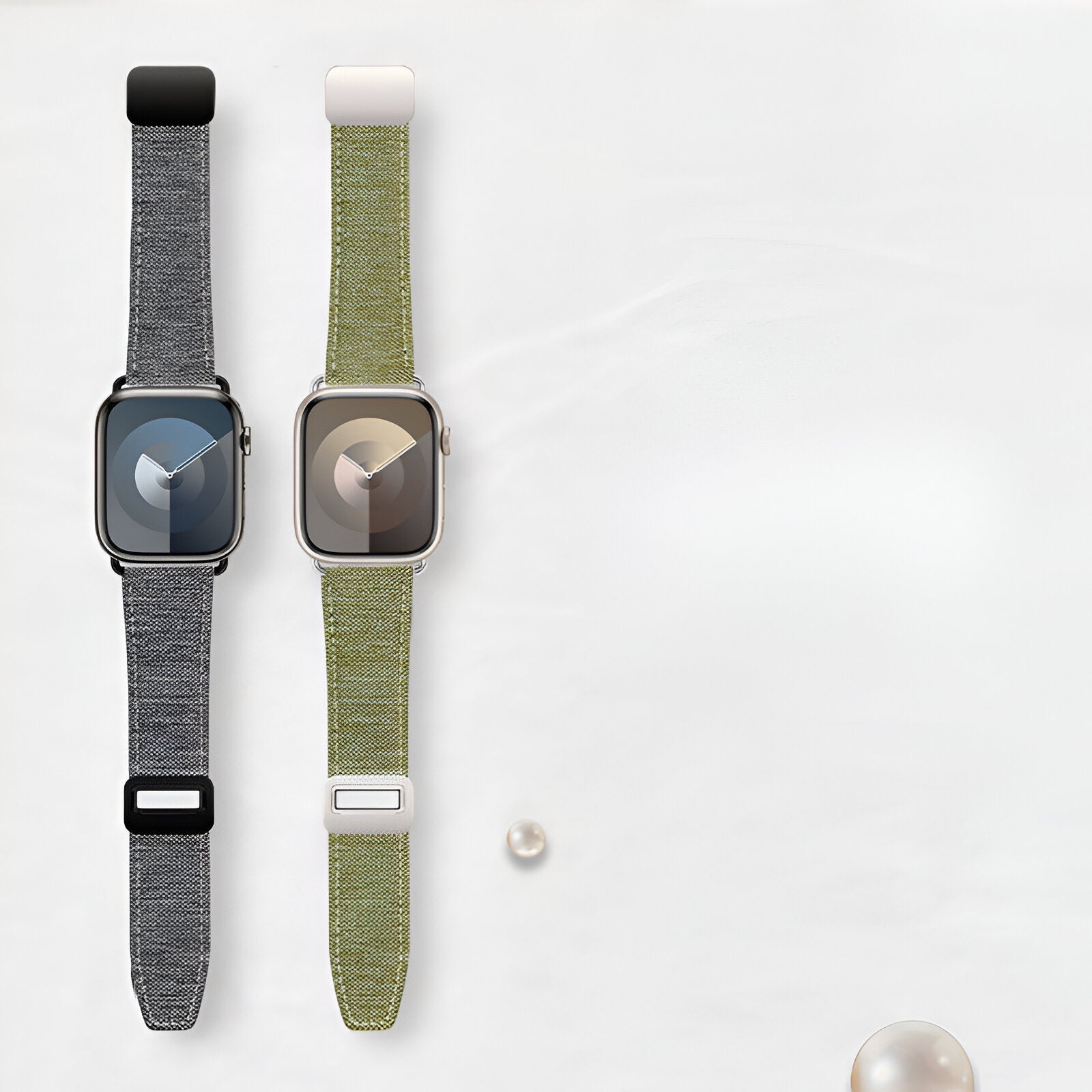 Aion Model Woven Denim Apple Watch Bracelet with Magnetic Clasp