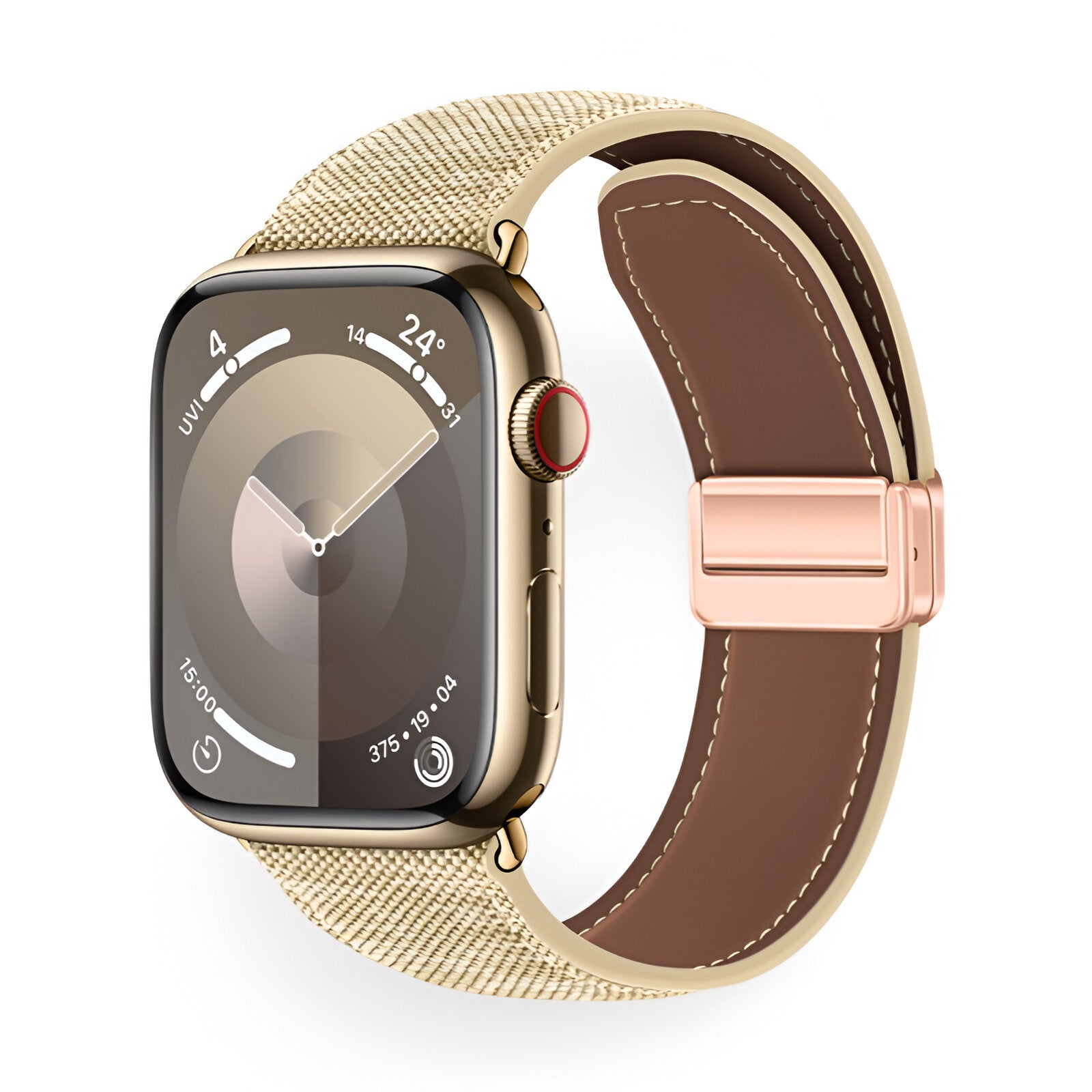 Aion Model Woven Denim Apple Watch Bracelet with Magnetic Clasp