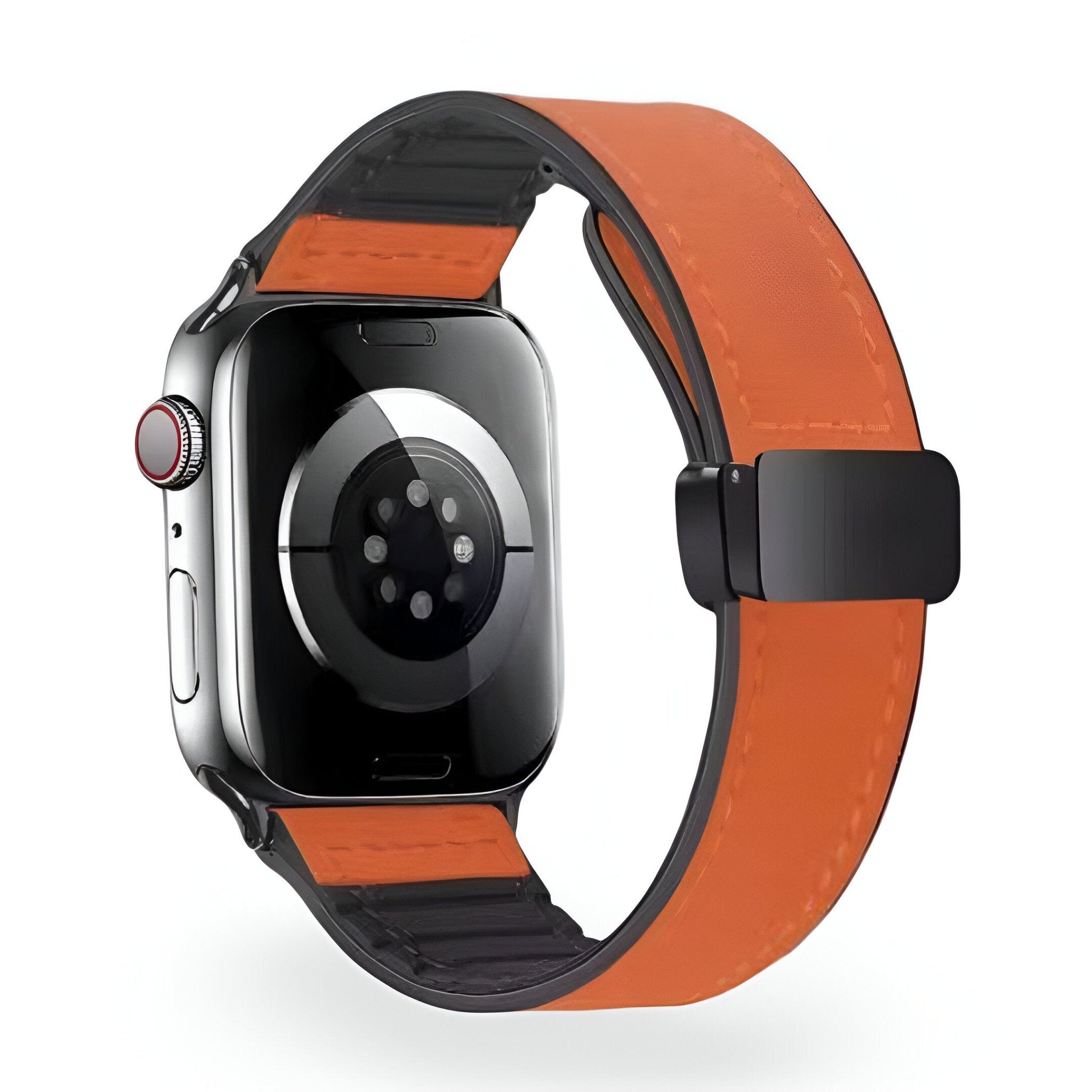 Apple Watch Bracelet, silicone and leather-look, magnetic clasp, Kaelith model